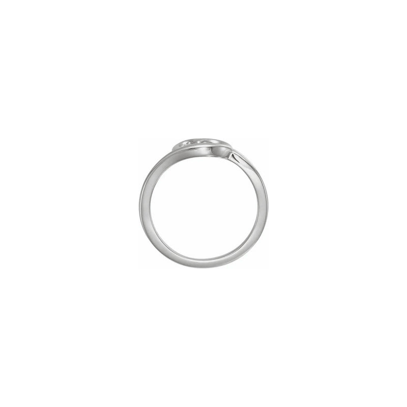 Heart Outline Ring white (14K) setting - Popular Jewelry - New York