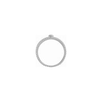हार्ट रोप स्टैकेबल रिंग व्हाइट (14K) सेटिंग - Popular Jewelry - न्यूयॉर्क