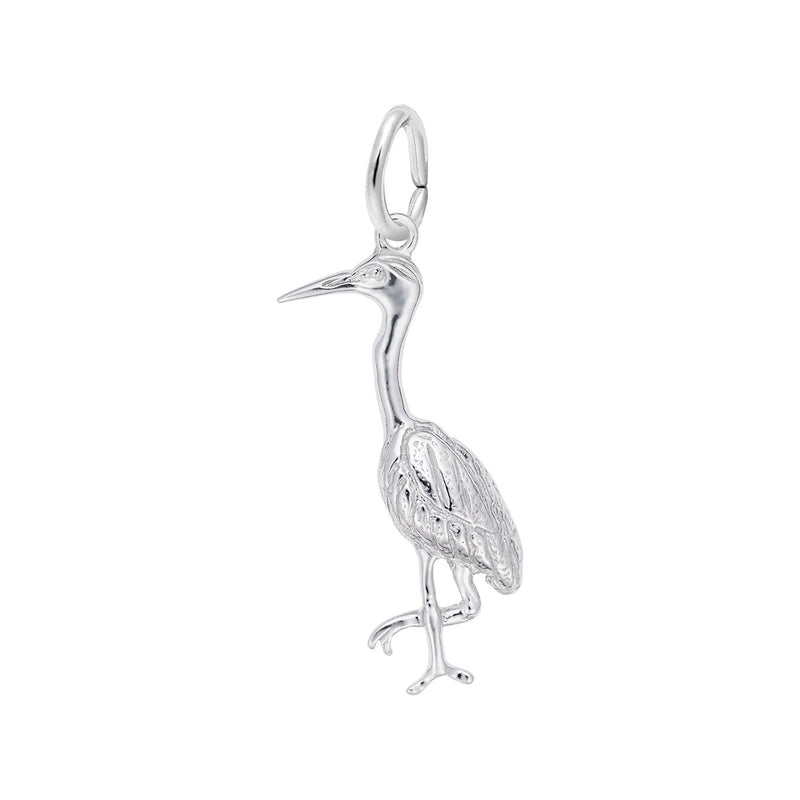 Heron Bird Charm white (14K) main - Popular Jewelry - New York
