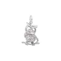 Horned Owl Charm white (14K) main - Popular Jewelry - New York