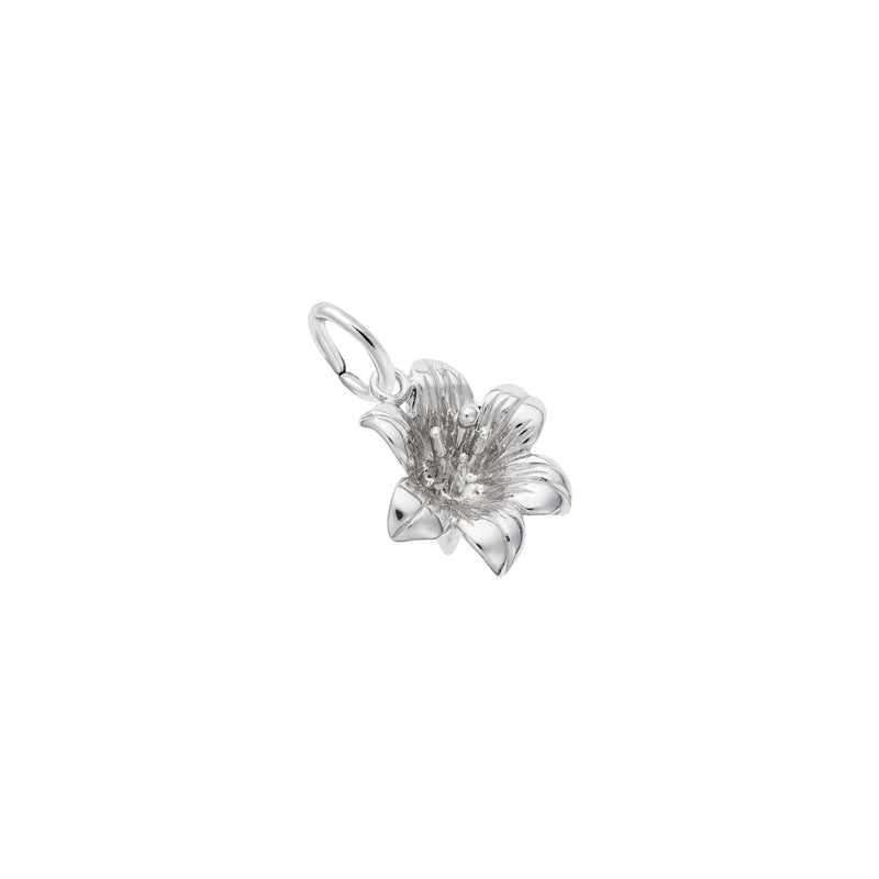 Lily Flower Charm white (14K) main - Popular Jewelry - New York