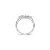 Anell de corda de brúixola nàutica ajust blanc (14K) - Popular Jewelry - Nova York