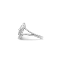 Nautical Compass Rope Ring white (14K) side - Popular Jewelry - New York