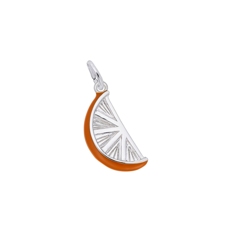 Orange Slice Charm white (14K) main - Popular Jewelry - New York