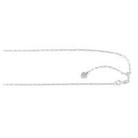 Paperclip with Heart Tag Adjustable Chain white (14K) main - Popular Jewelry - New York