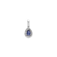 Pear Tanzanite and Diamond Pendant (14K) back - Popular Jewelry - New York