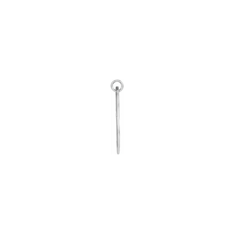 Pierced Cross Shield Pendant white (14K) side - Popular Jewelry - New York