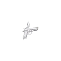 Pistol Gun Pendant blanka (14K) fronto - Popular Jewelry - Novjorko