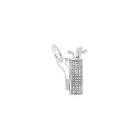 Plaid Golf Bag Charm white (14K) main - Popular Jewelry - New York