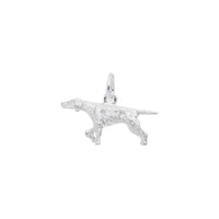 Pointer Dog Charm white (14K) main - Popular Jewelry - New York