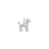 Poodle Dog Charm white (14K) main - Popular Jewelry - New York