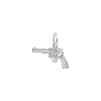 Pingente de arma de revólver branco (14K) principal - Popular Jewelry - New York