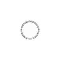Rope Stackable Ring white (14K) setting - Popular Jewelry - New York
