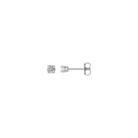 ክብ አልማዝ Solitaire (0.20 ሲቲደብሊው) ፍሪክሽን የኋላ ጉትቻ ነጭ (14ኬ) ዋና - Popular Jewelry - ኒው ዮርክ