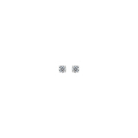 ರೌಂಡ್ ಡೈಮಂಡ್ ಸಾಲಿಟೇರ್ (1/4 CTW) ಫ್ರಿಕ್ಷನ್ ಬ್ಯಾಕ್ ಸ್ಟಡ್ ಕಿವಿಯೋಲೆಗಳು ಬಿಳಿ (14K) ಮುಂಭಾಗ - Popular Jewelry - ನ್ಯೂ ಯಾರ್ಕ್