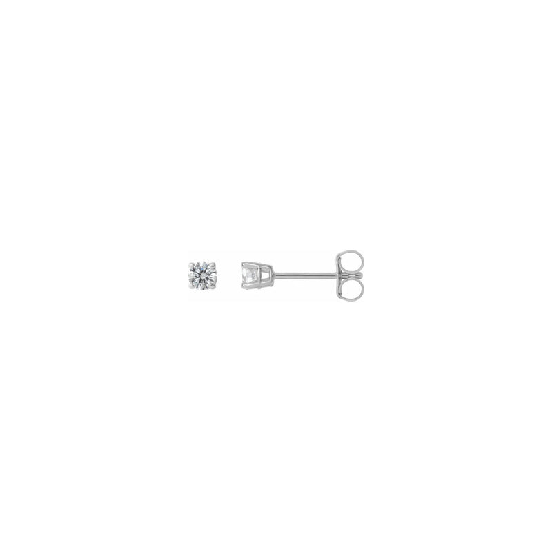Round Diamond Solitaire (1/4 CTW) Friction Back Stud Earrings white (14K) main - Popular Jewelry - New York
