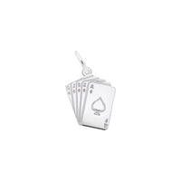 Royal Flush Cards Charm ağ (14K) əsas - Popular Jewelry - Nyu-York