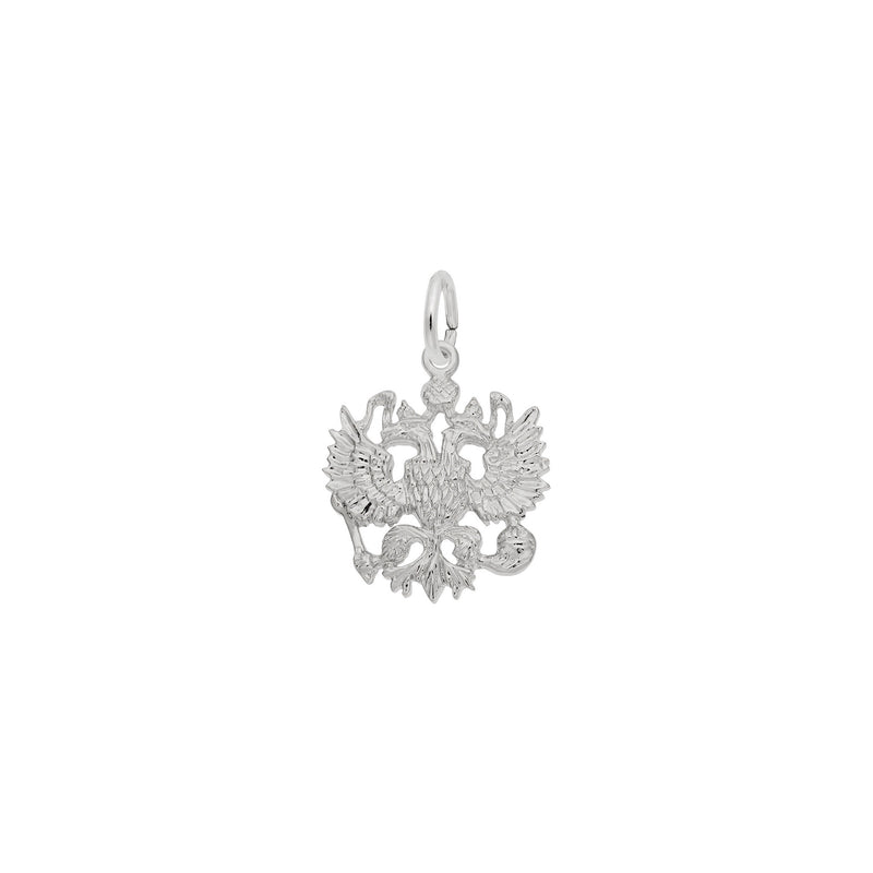 Russian Eagle Pendant white (14K) main - Popular Jewelry - New York