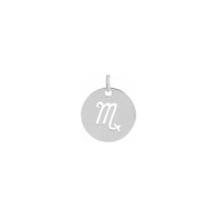 Scorpio Zodiac Symbol Disc Pendant putih (14K) ngarep - Popular Jewelry - New York