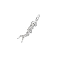 Scuba Diver Charm white (14K) main - Popular Jewelry - New York