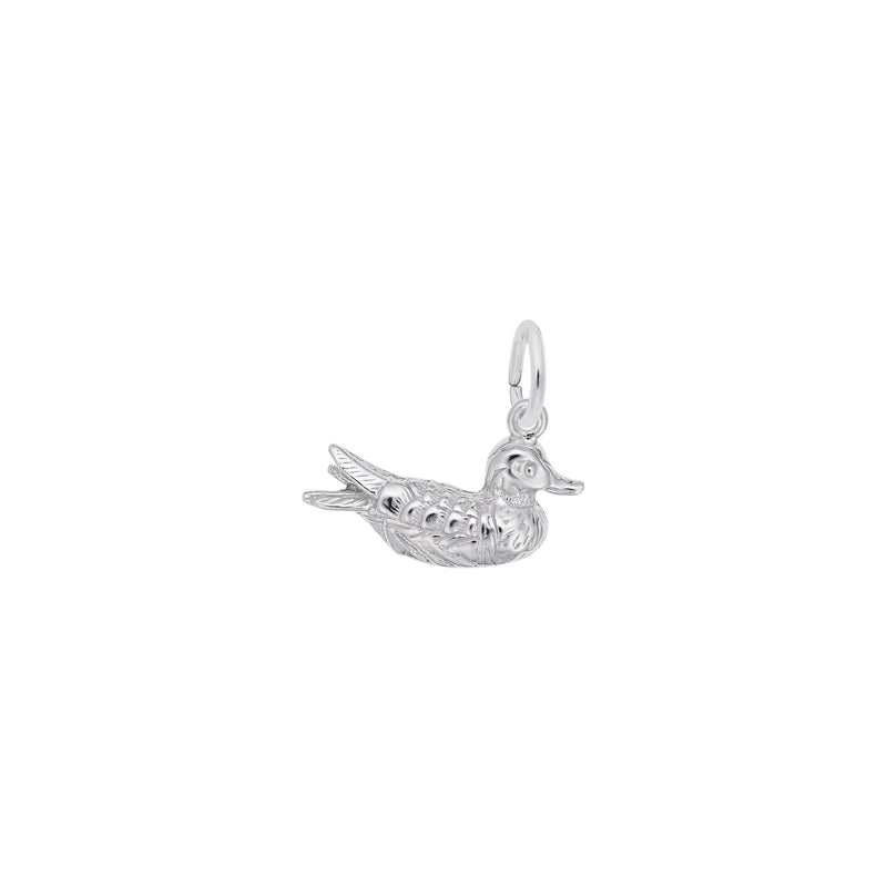 Shiny Duck Charm white (14K) main - Popular Jewelry - New York