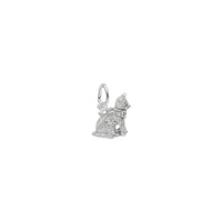 Sitting Cat Pendant white (14K) main - Popular Jewelry - New York