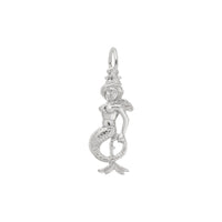 Sitting Mermaid Charm blan (14K) prensipal - Popular Jewelry - Nouyòk
