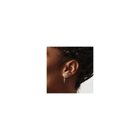 Pratonton Slim Cross Dangle Earrings (14K) - Popular Jewelry - New York