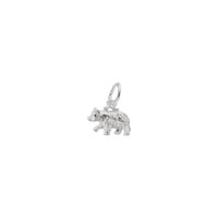 Small Black Bear Charm white (14K) main - Popular Jewelry - New York