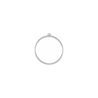 Solitaire Round Diamond Stackable Ring puti (14K) setting - Popular Jewelry - New York