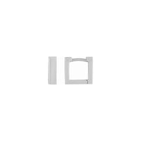 Гӯшвораҳои квадратӣ Ҳугги сафед (14К) асосӣ - Popular Jewelry - Нью-Йорк