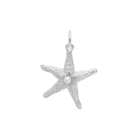 Starfish with Pearl Pendant white (14K) main - Popular Jewelry - New York