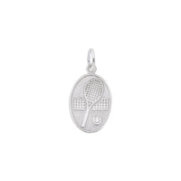 Tennis Oval Disc Charm white (14K) main - Popular Jewelry - New York