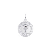 Trophy Disc Charm white (14K) main - Popular Jewelry - New York