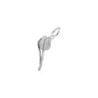 Tulip Flower Charm white (14K) main - Popular Jewelry - New York