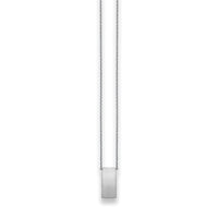 Vertical Rectangular Engravable Bar Necklace white (14K) main - Popular Jewelry - I-New York