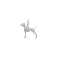 Weimaraner Dog Charm white (14K) main - Popular Jewelry - New York