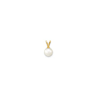 White Freshwater Akoya Cultured Pearl Pendant (14K) back - Popular Jewelry - ເມືອງ​ນີວ​ຢອກ