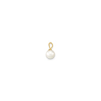 White Freshwater Akoya Cultured Pearl Pendant (14K) side - Popular Jewelry - ເມືອງ​ນີວ​ຢອກ