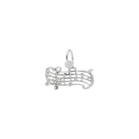 Music Staff Charm white (14K) main - Popular Jewelry - New York