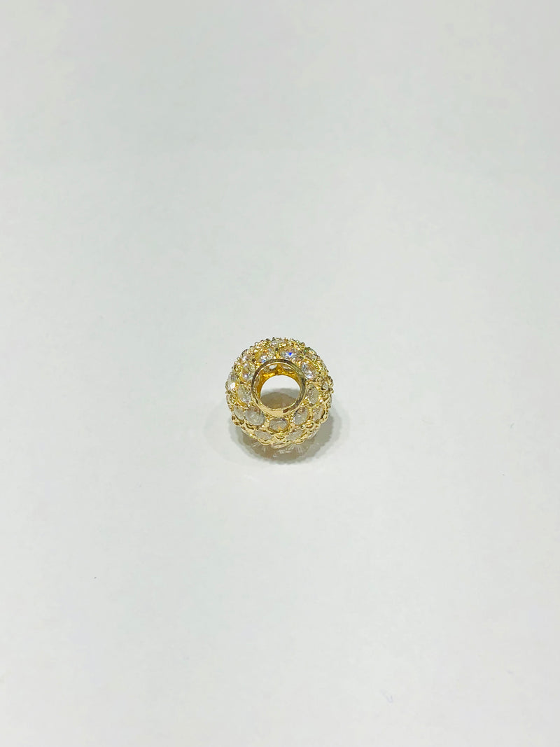 Pave Round CZ Ball pendant (14K) - Popular Jewelry - New York