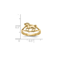 Full Body Horse Profile Ring (14K)