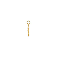 Golden Leaf Cherries Pendant (14K)