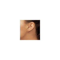 Ladybug Enamel Post Stud Earrings (14K)