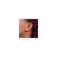 Seagull Bird Friction Post Earrings (14K)