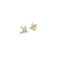 Seagull Bird Friction Post Earrings (14K)