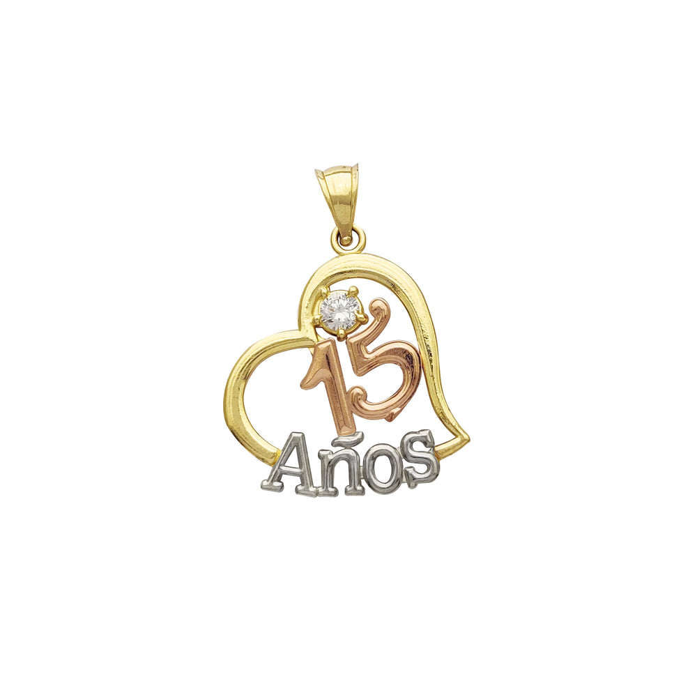 15 Años Heart Pendant (14K) Popular Jewelry New York