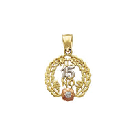 15 ኩዊንስ-አኖስ ቅርንጫፎች እና ሮዝ ፔንዳንት (14 ኪ) Popular Jewelry ኒው ዮርክ