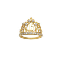 Stone-Set Queen Crown Quiceañera Ring Popular Jewelry ញូវយ៉ក