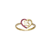 I-Heart 15 Birthday/ I-Quinceañera Ring (14k)